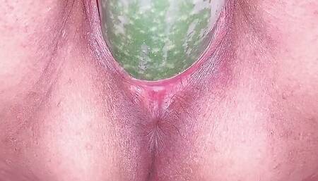 Feed my pussy with big cucumber