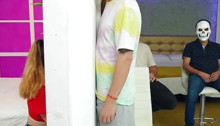 Blind date goes out of hand and becomes a GANGBANG with Ammy Redhead!