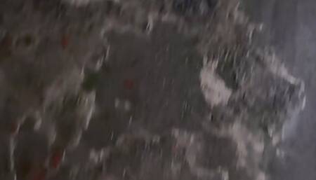 Ladybug walking at night wearing dress and heels