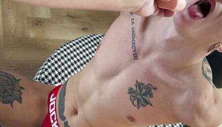 Horny stepfather had a strong desire to fuck his stepson after training - he licked his ass and then fucked him - 602