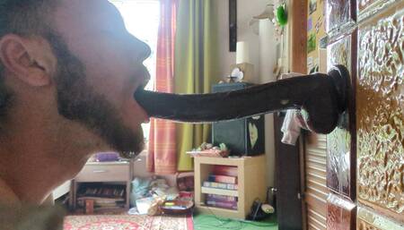 Dirty sloppy dildo deepthroat 3