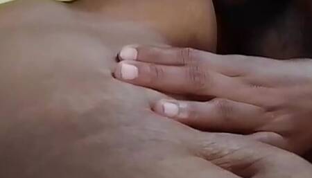 Malayali couple sucks her boob at home and she takes it out