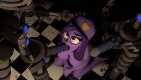 purple girl gets fucked by two endo