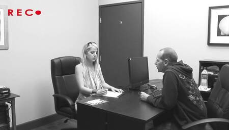 Anita Blue an experienced blonde woman receives her first