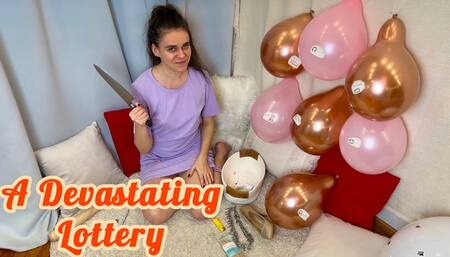 ORGANIZED A LOTTERY WITH BALLOONS BURST WITH VARIOUS EXTREME OBJECTS 4K ENG SUB