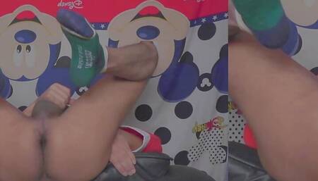 Santa jerks off and cums