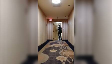 Vegas hotel hallway walk