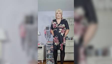 Soft granny tranny in pantyhose and Granny panties!