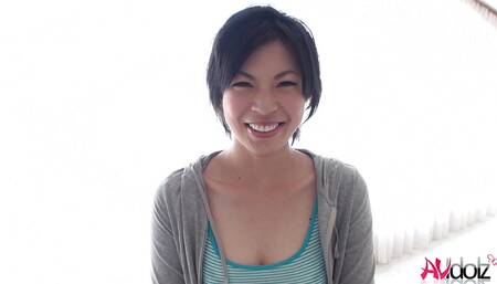 Hot Japanese model Saki Aoyama in a kimono sucks cock in the park uncensored.