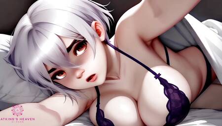 You Fuck Your StepMom And Cum On Her Huge Tits While Sharing A Bed  - Close-up - POV - AI