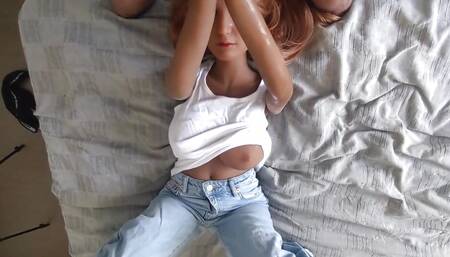 Full Movie with a Petite Doll Doing Tugjob and Gets Cum Facial