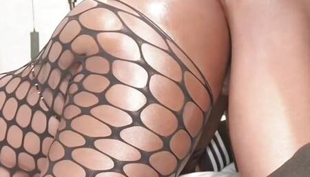 Fishnet Babe Fucked Doggystyle