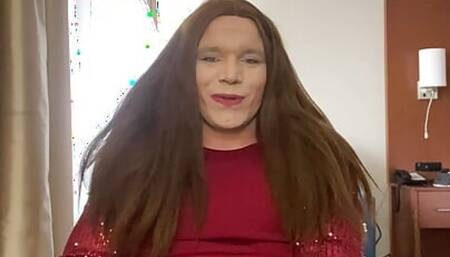 David Crossdressing new dress