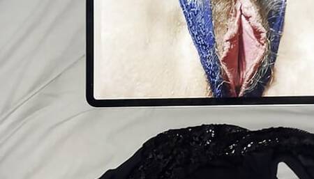 Cum tribute in my panties Swedish amateur hairy pussy