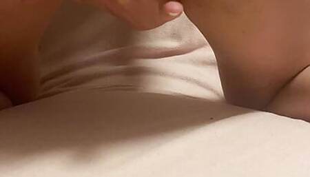 Fingering my tight wet pussy in panties, doggystyle.Wet sounds