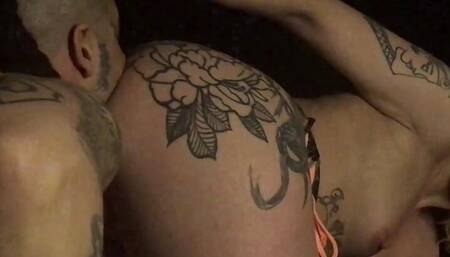 Hot Slutty Blonde Pawg Milf With Tattoos Getting Fucked Hard after Sucking a Huge Big Cock And Having Her Ass And Pussy Eated
