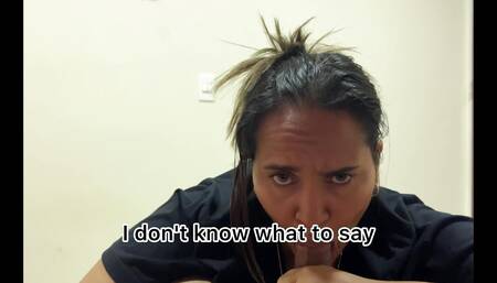 For the beautiful Colombian Vanessa with huge ass sucks my cock