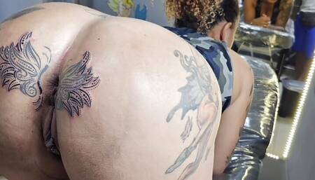MODIFYING THE TATTOO AROUND MY ASS NOW IT IS BIGGER THAN BEFORE