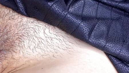 closeup cock masturbate fuck hairy pussy and creampie inside