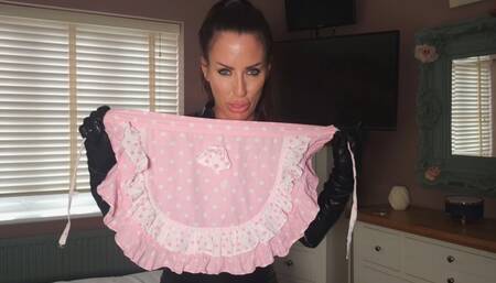 Humiliatrix Charlie Monaco: Get your PINK panties on Sissy and wear your Pinafore