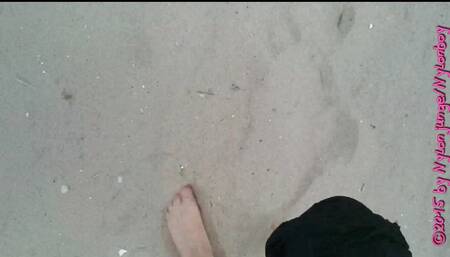 Walk in Nylon on the Beach