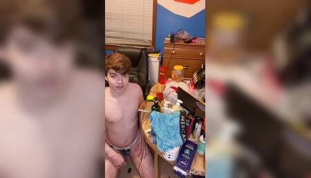 Sneaking Into My Step-brother's Room and Cumming on His Underwear