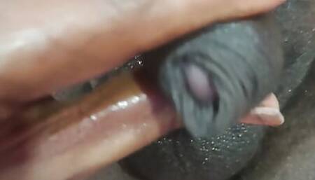 Horny girlfriend handjob to her boyfriend with oil