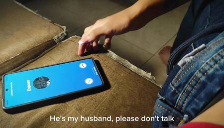 Part 2: Talking To Her Husband While Sucking Her Boss Cock. Gives Her Ass For A Promotion