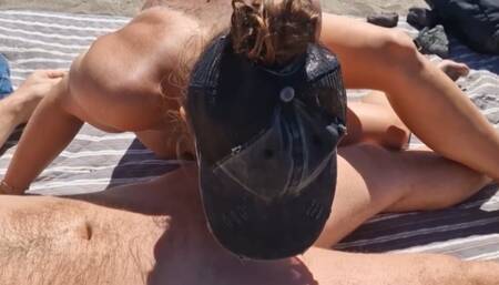 public cock sucking on the beach in Tenerife