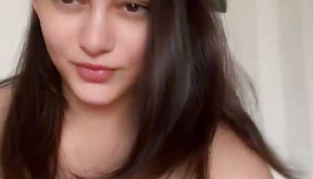 Hot Brunette Entertains Herself with Light BDSM with Clothespins on Her Nipples