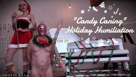 Candy Caning - Holiday Humiliation by Goddess Kyaa - 4K MP4