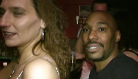 Young couple meets older couple in swinger club!