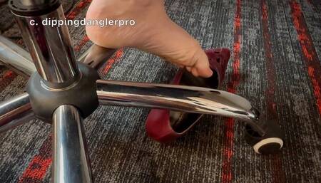 The Librarian's Office Part 7 (Full Version) - Candid Bare Foot Heels Shoeplay