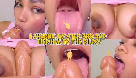 I shrunk my step-bro and tied him to the dildo! - Natasha