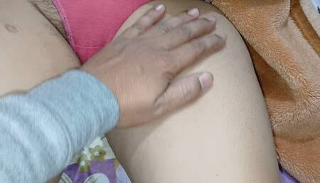 When fell on the floor, the stepson fucked her while massaging her