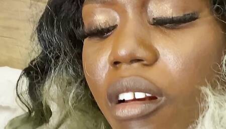 BIG ASS EBONY CHOCOLATE SKIN GIRLFRIEND ENJOY FUCKING TWO BLACK COCKS