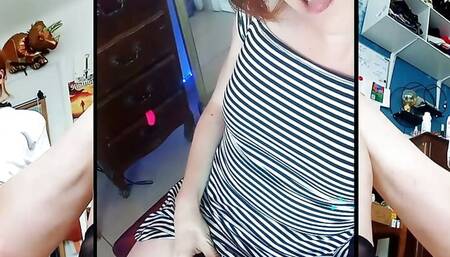 Cute femboy jerk off and enjoy anal