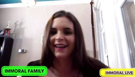 CHUBBY PAWG TAYLEE WOOD USES WHIPPED CREAM & SYRUP in TABOO THREESOME - IMMORAL FAMILY 4K