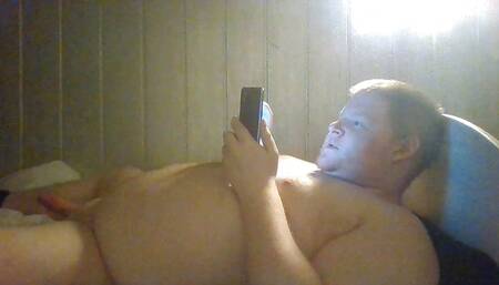 Fat boy is mega horny
