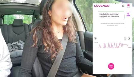 An unknown fan checks my lovense toy and makes me lose control of the car!