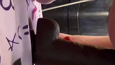 BBC slut sits down on a thick BBC Dick