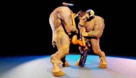 double anal furry monsters | sat on 2 furry cocks [L]