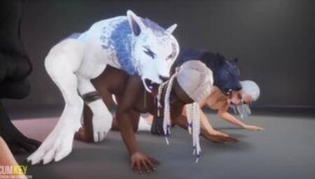 Werewolfs breed Busty girls Otgy | Big Cock monster | 3D Porn WildLife