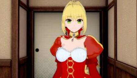 POV-Red Saber Nero Claudius allow you sextime [Hentai 3D]