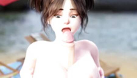 Overwatch Dva blowjob and sex