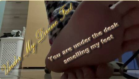 You are under the desk smelling my feet