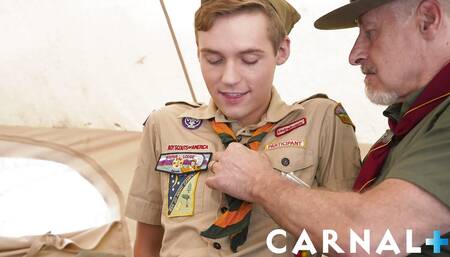 ScoutBoys Silver fox Scoutmaster Smith barebacks smooth innocent boy
