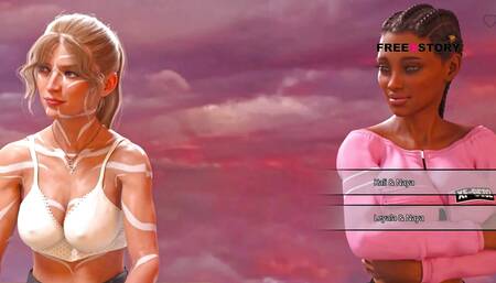 The Seven Realms - 2 Times Threesome Sex. Leyala and Kali Rides Atlas Dick in Cowgirl Position