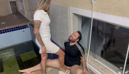 Patricia Ballbusting Outdoor and Humiliation ! PART 2