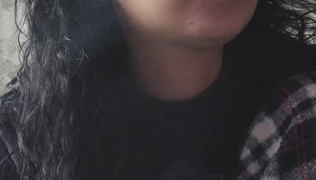 Anna Sparkle show some darkside cough while smoke